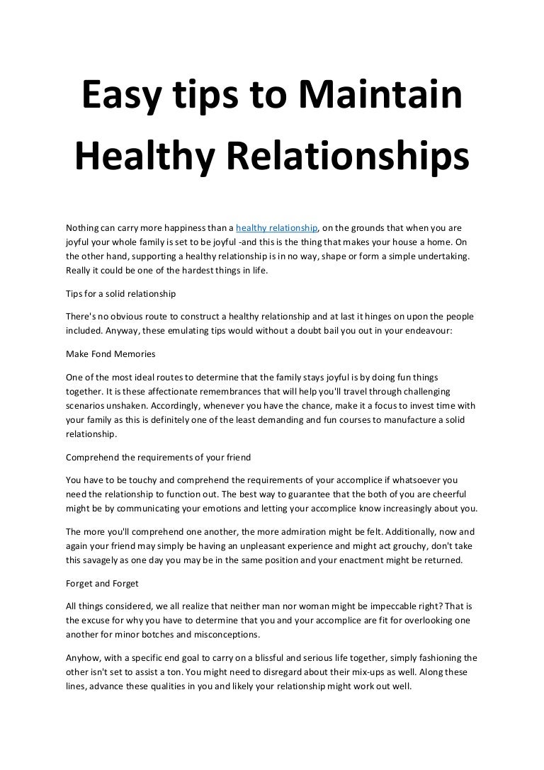 Ways To Maintain A Salutary Relationship Ways To Maintain A Salubrious Relationship